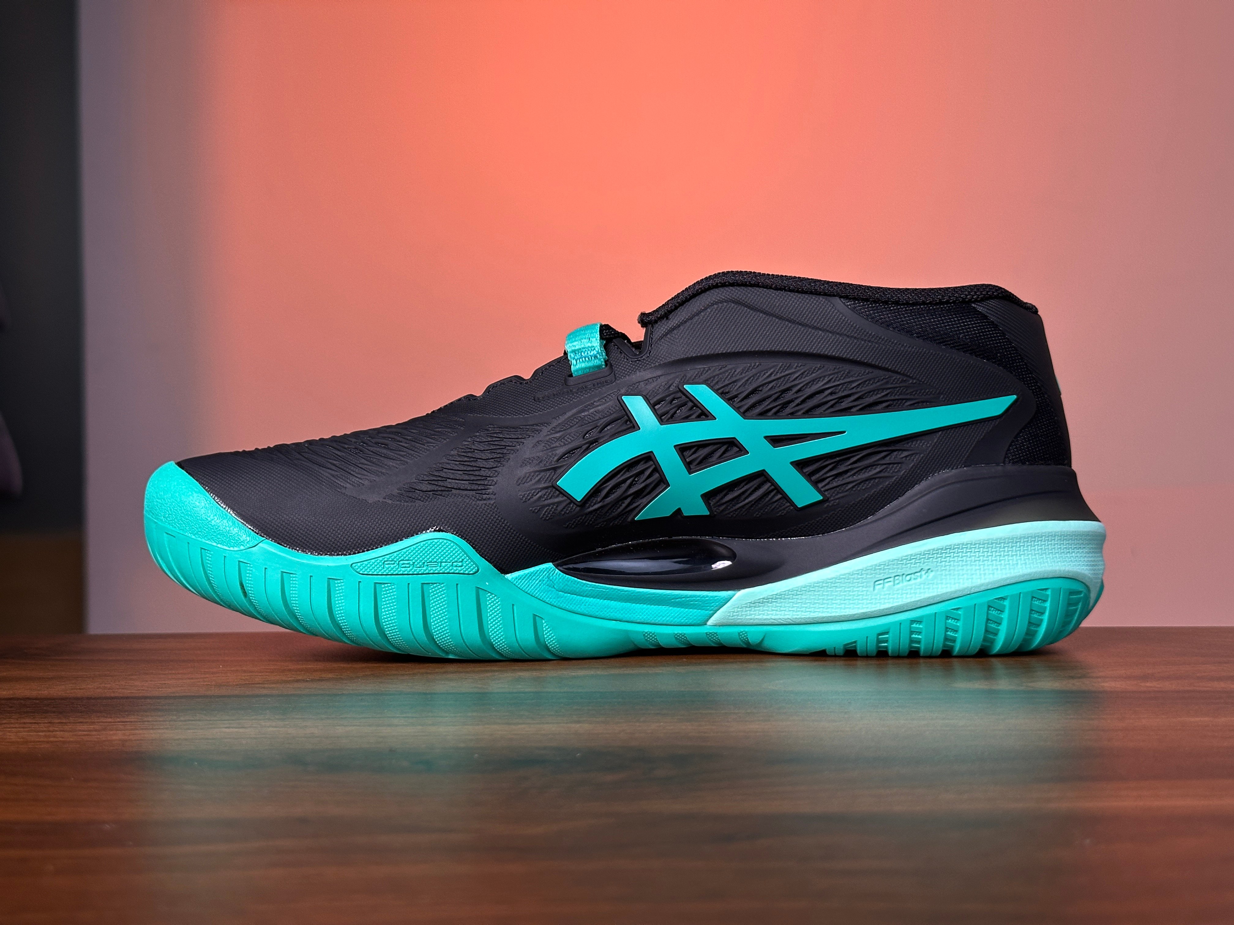 Giày Tennis/Pickleball Asics Gel Resolution X Chính Hãng - Đen Xanh Mint - Nhẹ - Giảm Chấn Vượt Trội - Siêu Bền